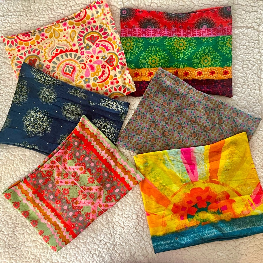 8 Natural Life Boho Bandeau Headbands - 6 Half 2 Full
